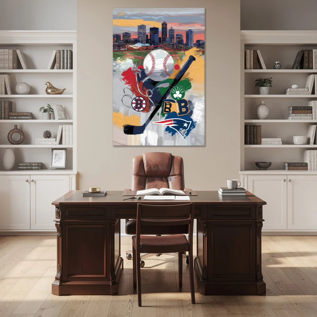 Boston Sports Teams Tribute - Canvas Wall Art - Office - 40x60