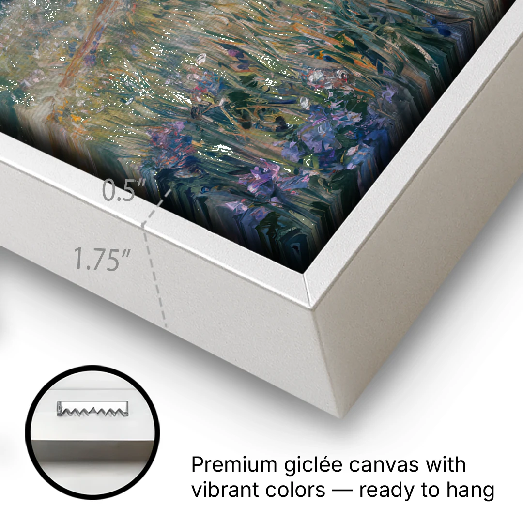 Bozeman Bridger Range - White Framed Canvas Wall Art - Gallery Wrap Corner