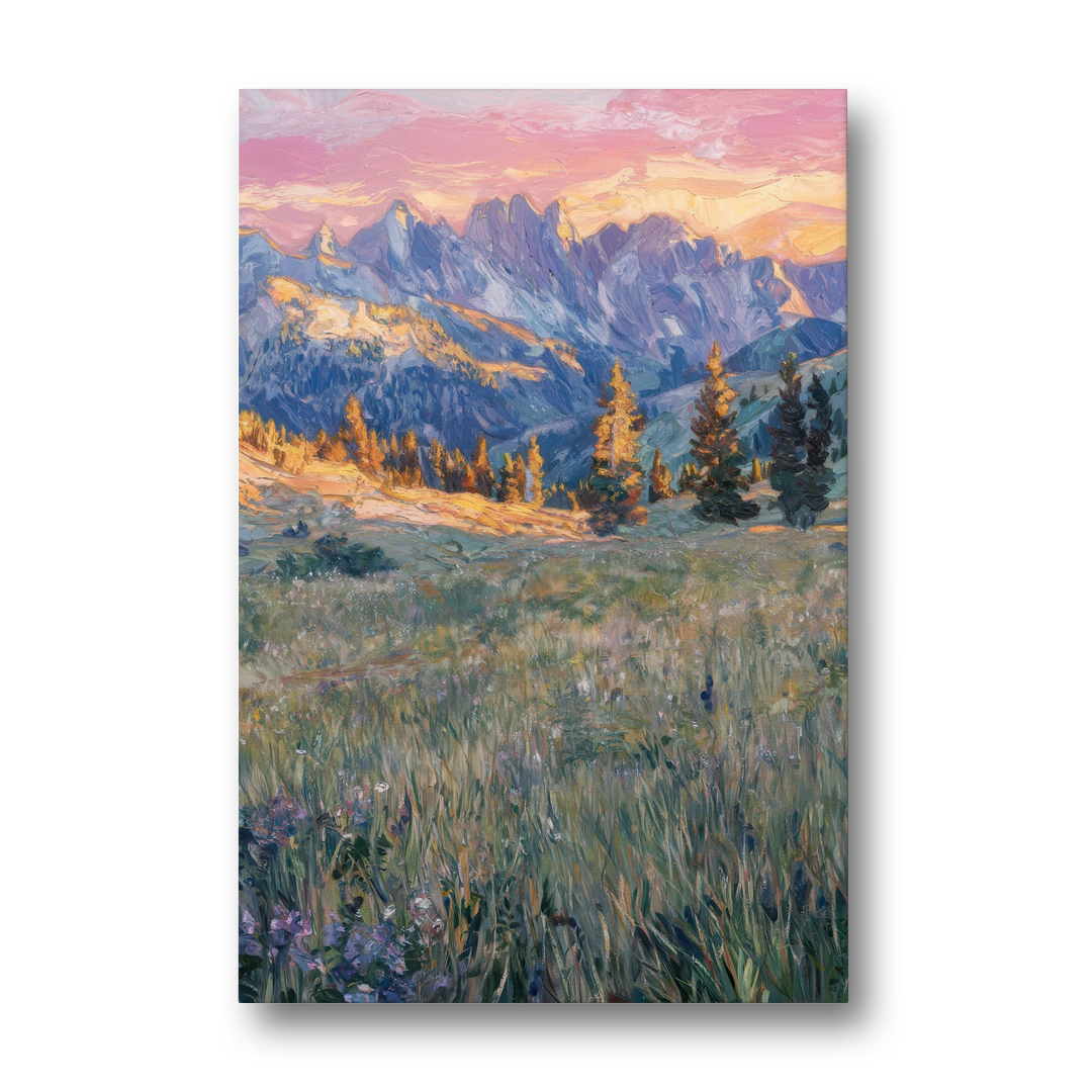 Bozeman Bridger Range - Canvas Wall Art - Front