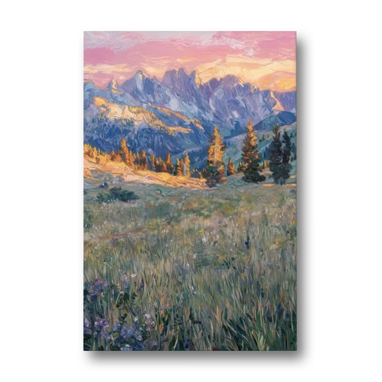 Bozeman Bridger Range - Canvas Wall Art - Front