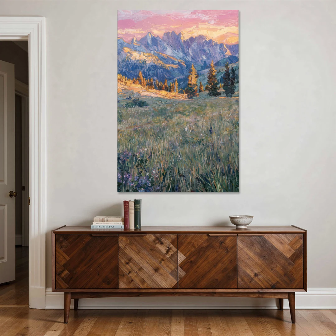 Bozeman Bridger Range - Canvas Wall Art - Coffee Table - 40x60