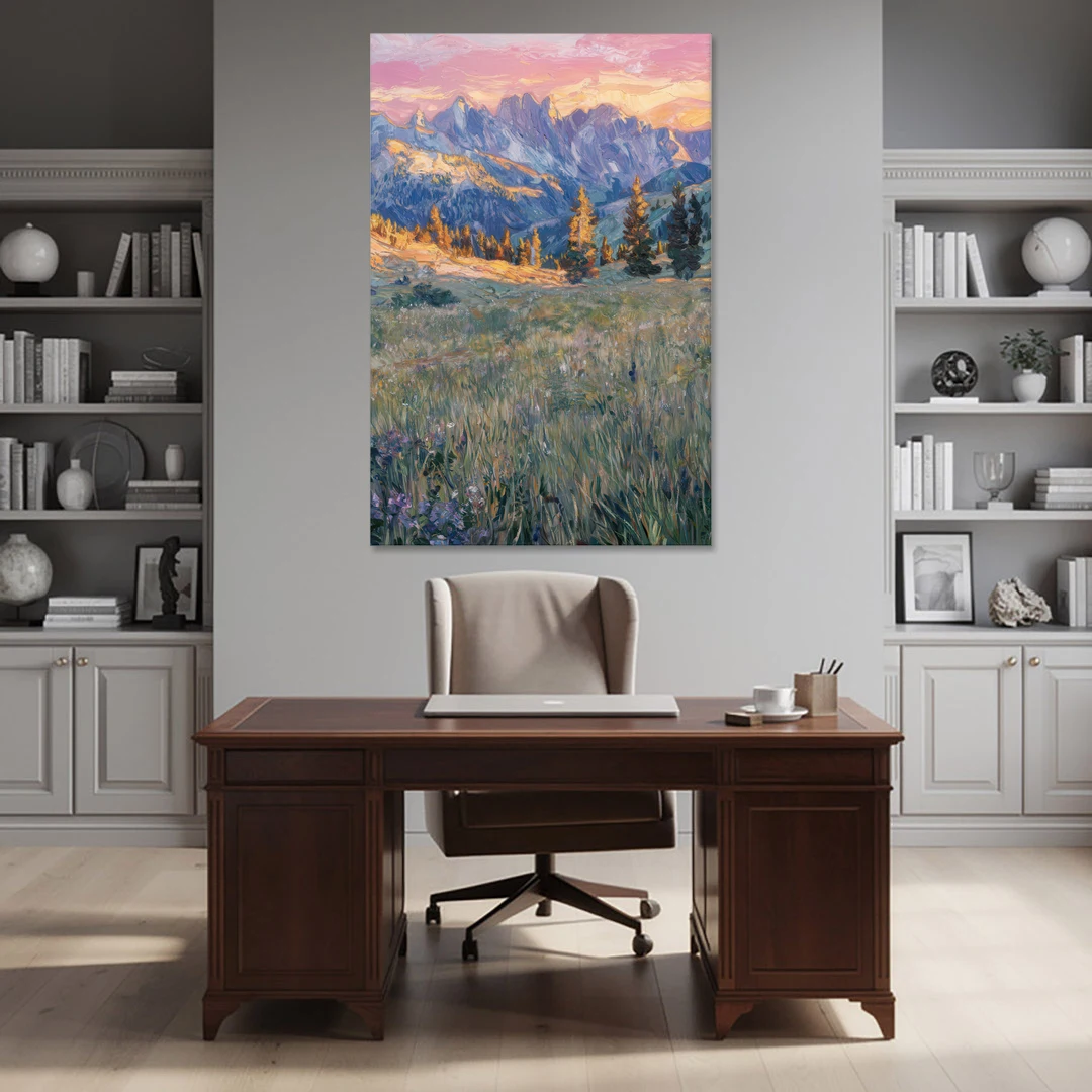 Bozeman Bridger Range - Canvas Wall Art - Office - 40x60
