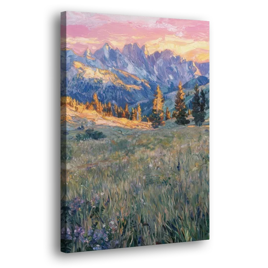 Bozeman Bridger Range - Canvas Wall Art - Side