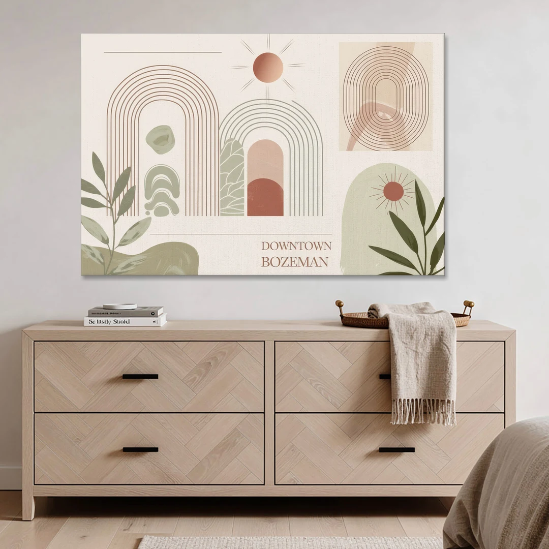 Bozeman Downtown Charm - Canvas Wall Art - Coffee Table - 60x40