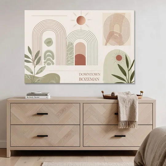Bozeman Downtown Charm - Canvas Wall Art - Coffee Table - 60x40