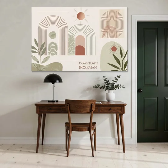 Bozeman Downtown Charm - Canvas Wall Art - Office - 60x40
