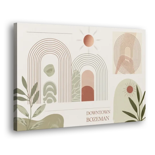 Bozeman Downtown Charm - Canvas Wall Art - Side