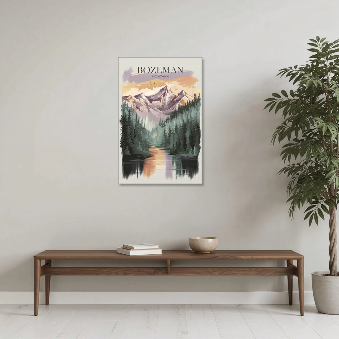 Bozeman Montana Wilderness - Canvas Wall Art - Coffee Table - 24x36
