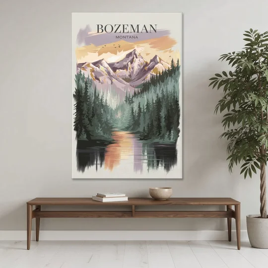 Bozeman Montana Wilderness - Canvas Wall Art - Coffee Table - 40x60