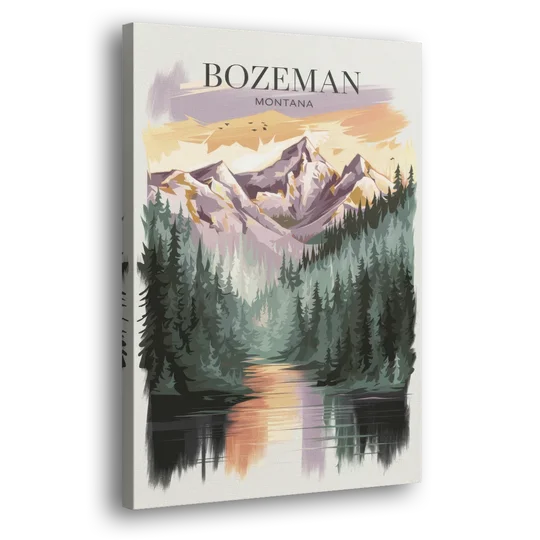 Bozeman Montana Wilderness - Canvas Wall Art - Side