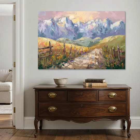 Bozeman Mountain Views - Canvas Wall Art - Coffee Table - 60x40