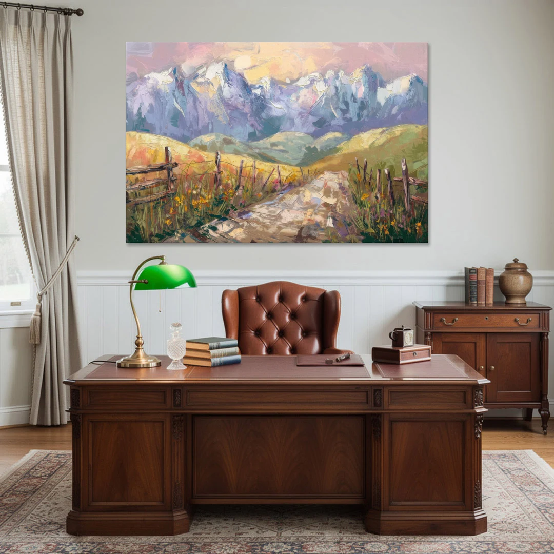 Bozeman Mountain Views - Canvas Wall Art - Office - 60x40