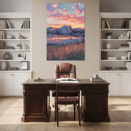 Bozeman Sunset Horizon - Canvas Wall Art - Office - 40x60
