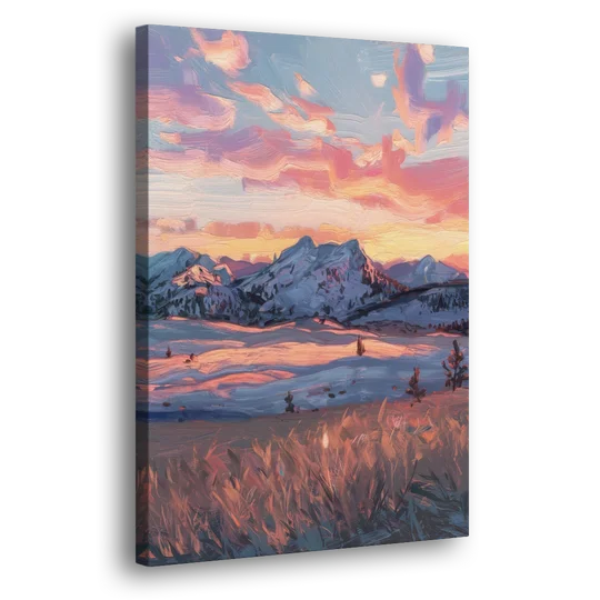Bozeman Sunset Horizon - Canvas Wall Art - Side
