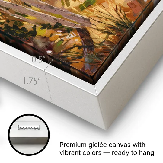 Breckenridge Aspen Forest - White Framed Canvas Wall Art - Gallery Wrap Corner