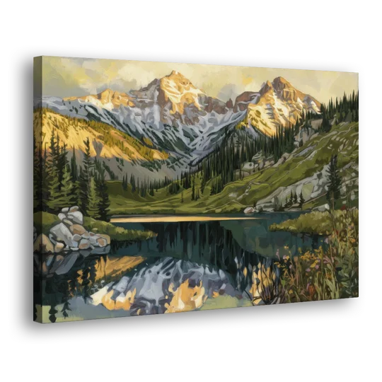 Breckenridge Colorado Rockies - Canvas Wall Art - Side