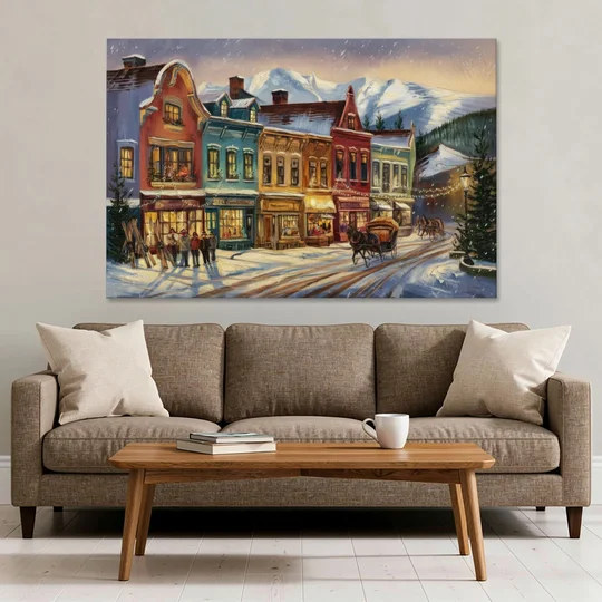 Breckenridge Historic Downtown - Canvas Wall Art - Sofa - 60x40