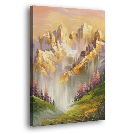 Breckenridge Mountain Sunrise - Canvas Wall Art - Side