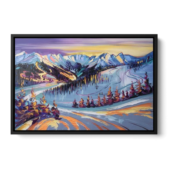 Breckenridge Scenic Trails - Black Framed Canvas Wall Art - Front