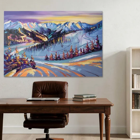 Breckenridge Scenic Trails - Canvas Wall Art - Office - 60x40