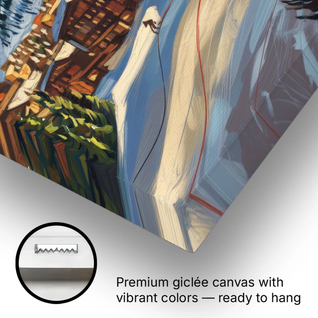 Breckenridge Ski Resort Panorama - Canvas Wall Art - Gallery Wrap Corner