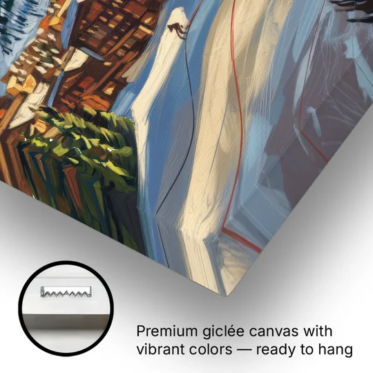 Breckenridge Ski Resort Panorama - Canvas Wall Art - Gallery Wrap Corner