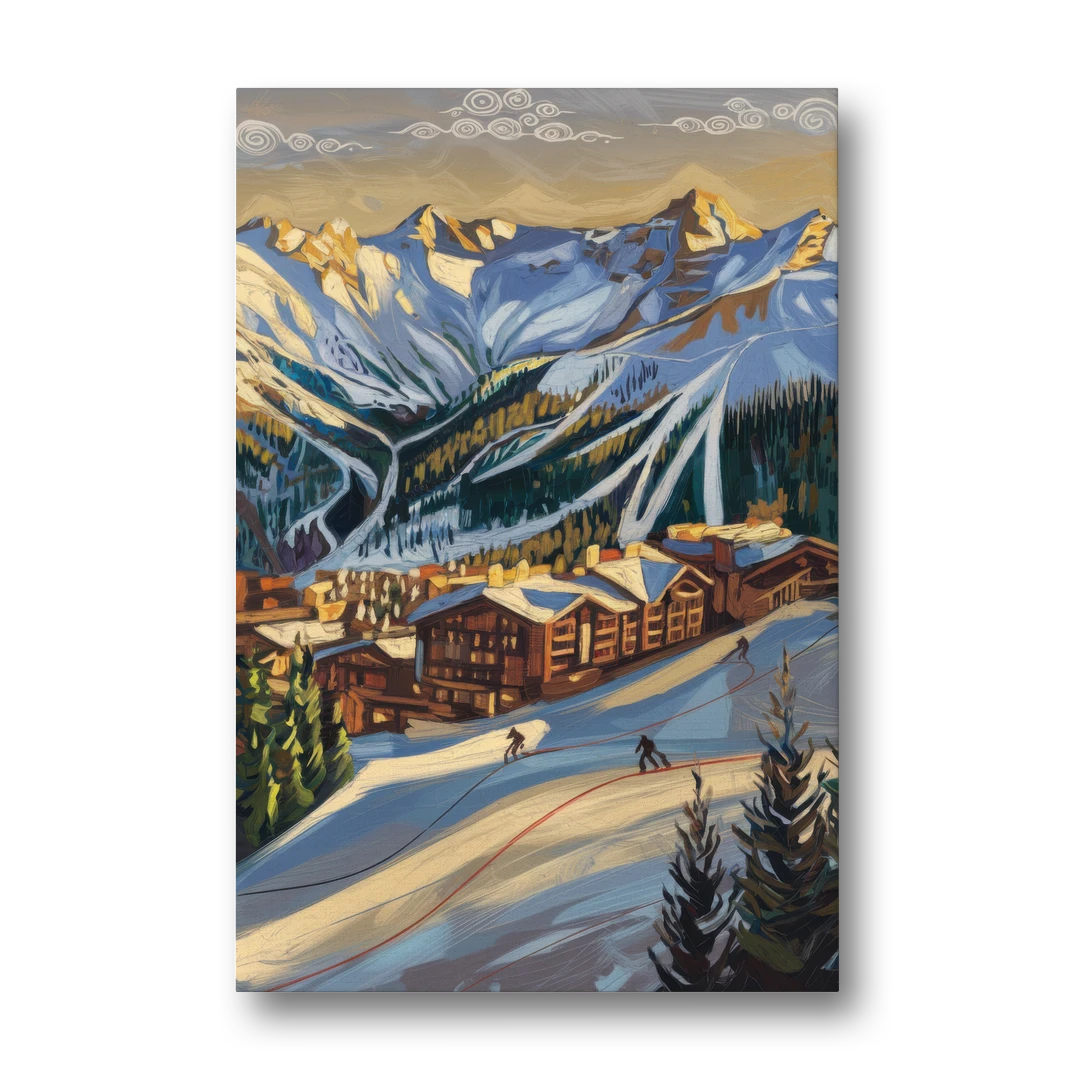 Breckenridge Ski Resort Panorama - Canvas Wall Art - Front