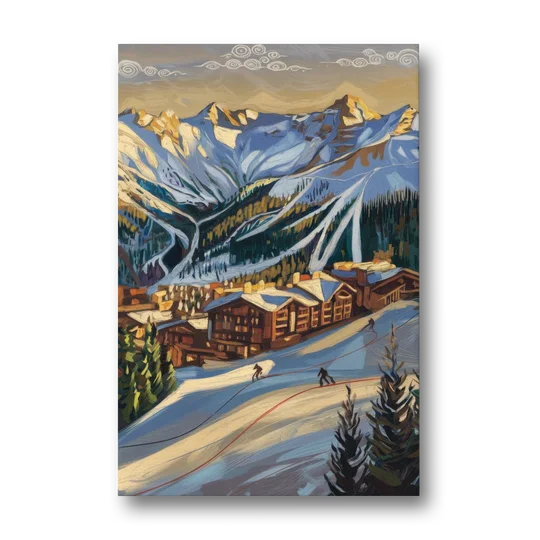 Breckenridge Ski Resort Panorama - Canvas Wall Art - Front