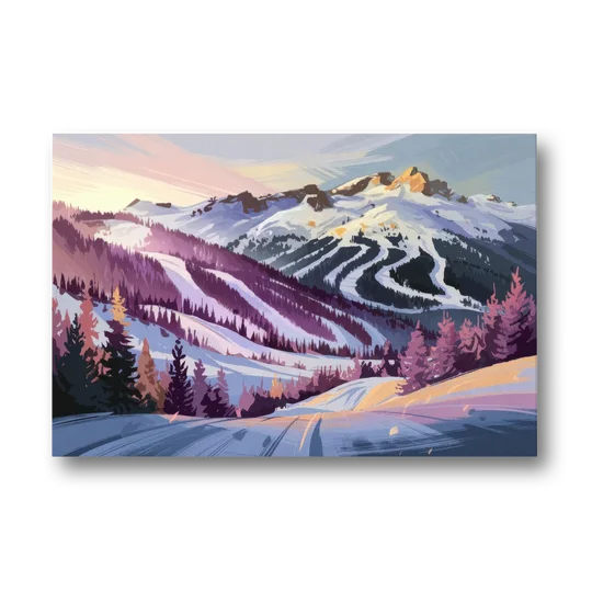 Breckenridge Snowy Peaks - Canvas Wall Art - Front