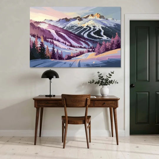Breckenridge Snowy Peaks - Canvas Wall Art - Office - 60x40