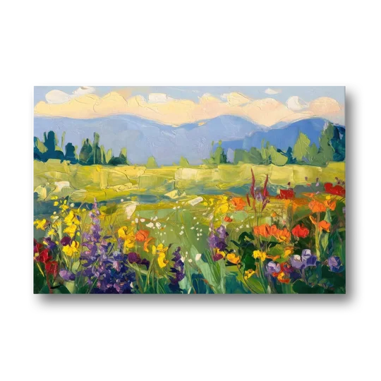 Breckenridge Summer Wildflowers - Canvas Wall Art - Front