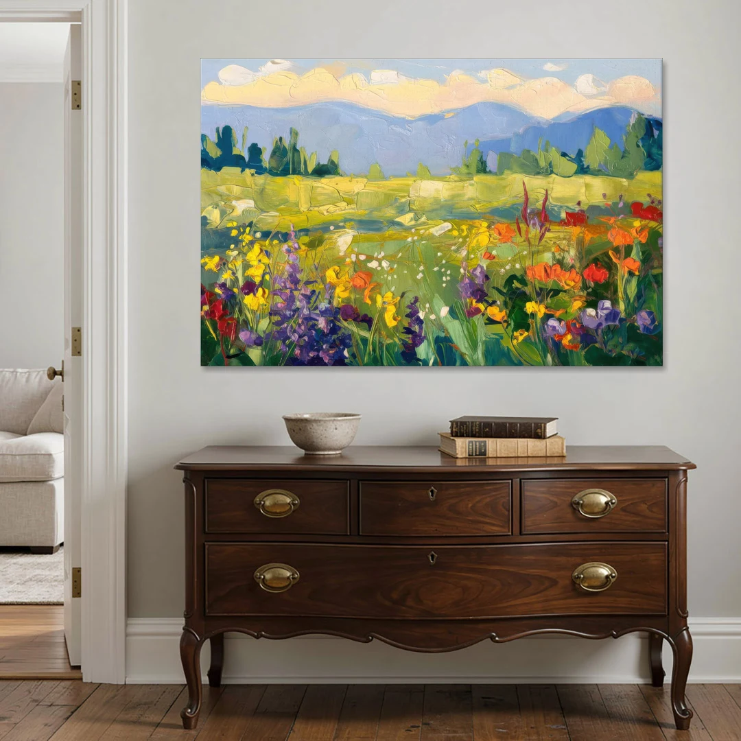 Breckenridge Summer Wildflowers - Canvas Wall Art - Coffee Table - 60x40
