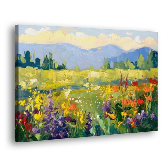 Breckenridge Summer Wildflowers - Canvas Wall Art - Side
