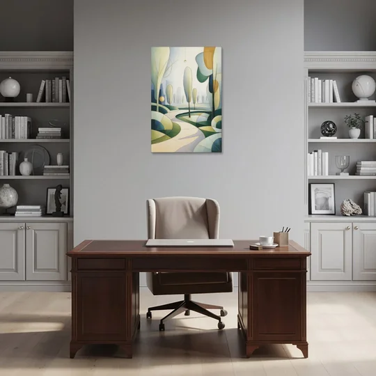Brussels Park Tranquility - Canvas Wall Art - Office - 24x36
