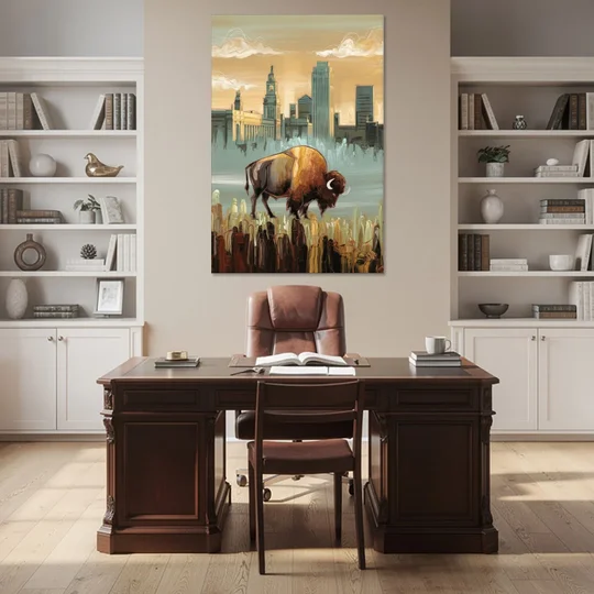 Buffalo All America City - Canvas Wall Art - Office - 40x60