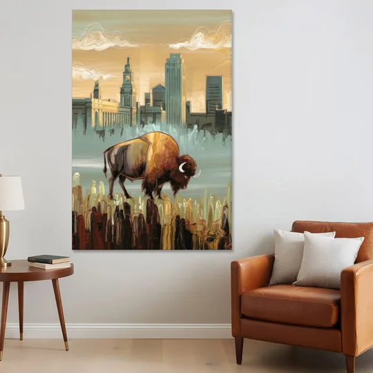 Buffalo All America City - Canvas Wall Art - Sofa - 40x60