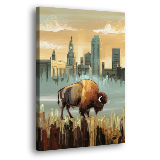 Buffalo All America City - Canvas Wall Art - Side