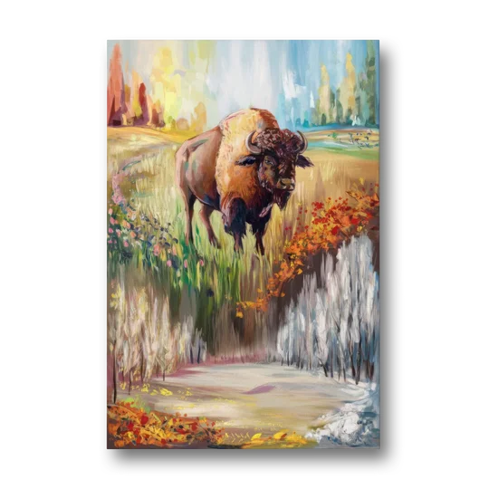 Buffalo All Seasons Beauty - Canvas Wall Art - Front
