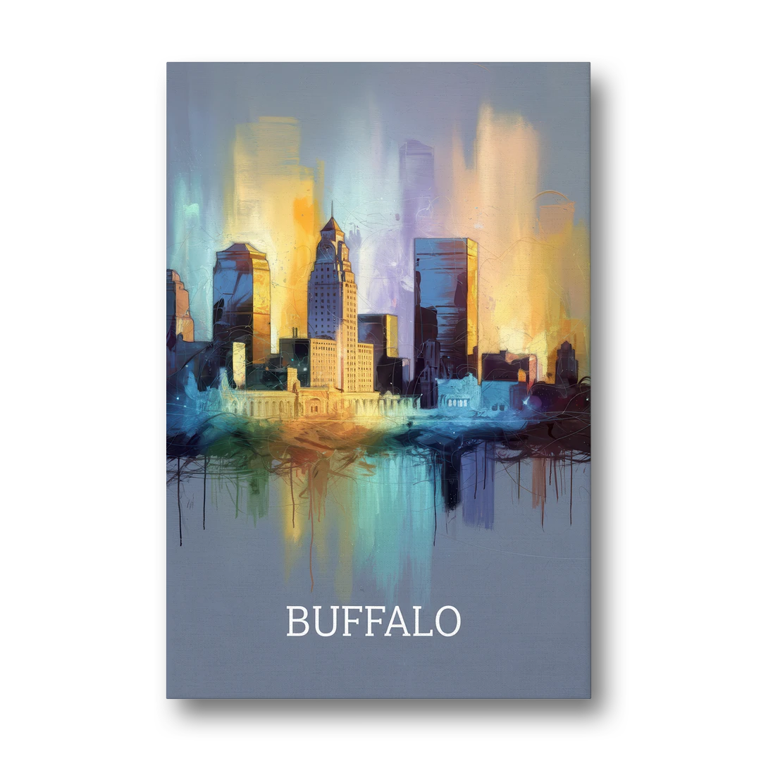 Buffalo Architectural Charm - Canvas Wall Art - Front