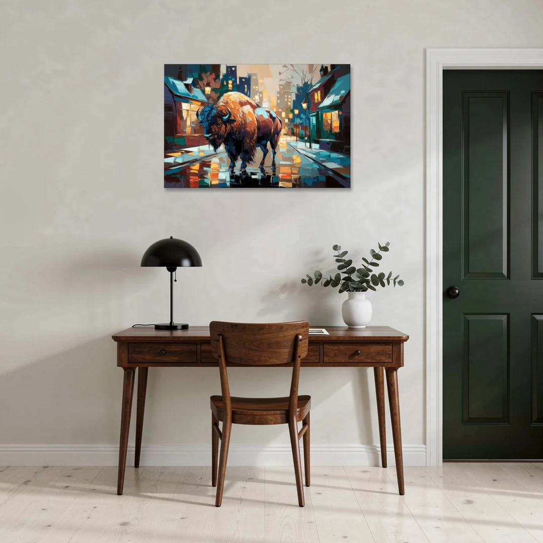 Buffalo Elmwood Village Vibes - Canvas Wall Art - Office - 36x24