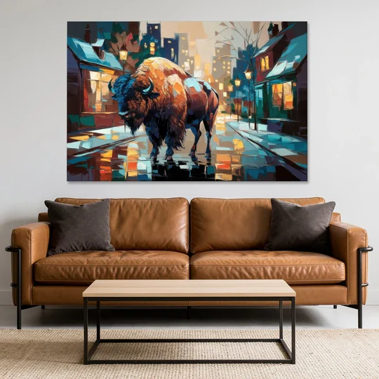 Buffalo Elmwood Village Vibes - Canvas Wall Art - Sofa - 60x40