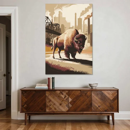Buffalo Industrial Heritage - Canvas Wall Art - Coffee Table - 40x60