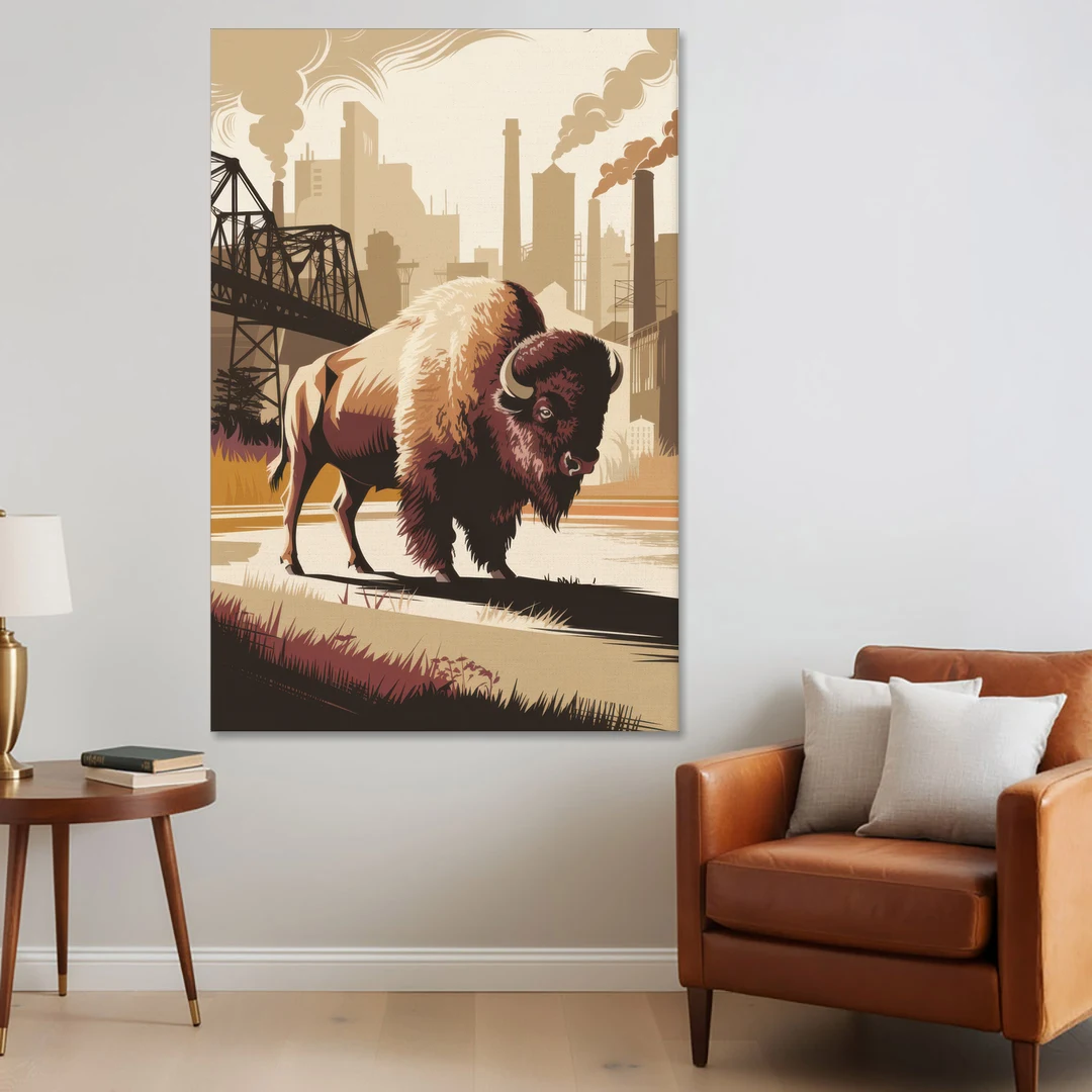 Buffalo Industrial Heritage - Canvas Wall Art - Sofa - 40x60