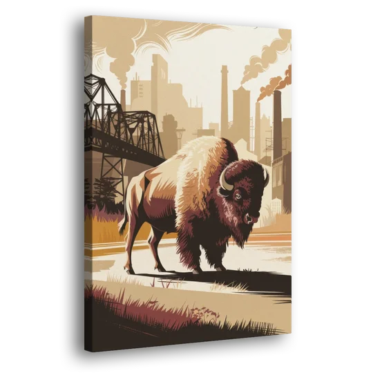 Buffalo Industrial Heritage - Canvas Wall Art - Side
