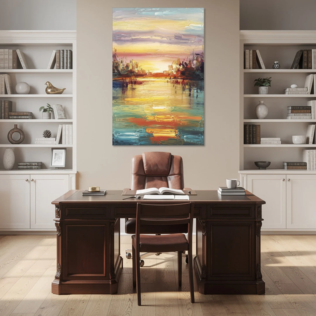 Buffalo Lake Erie Horizon - Canvas Wall Art - Office - 40x60