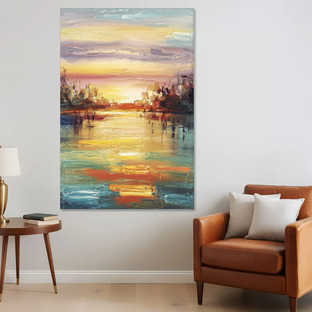 Buffalo Lake Erie Horizon - Canvas Wall Art - Sofa - 40x60