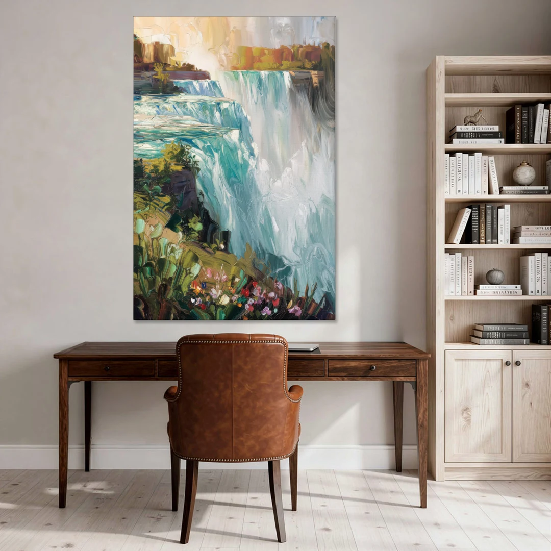 Buffalo Niagara Falls View - Canvas Wall Art - Office - 40x60