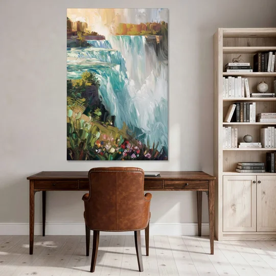 Buffalo Niagara Falls View - Canvas Wall Art - Office - 40x60