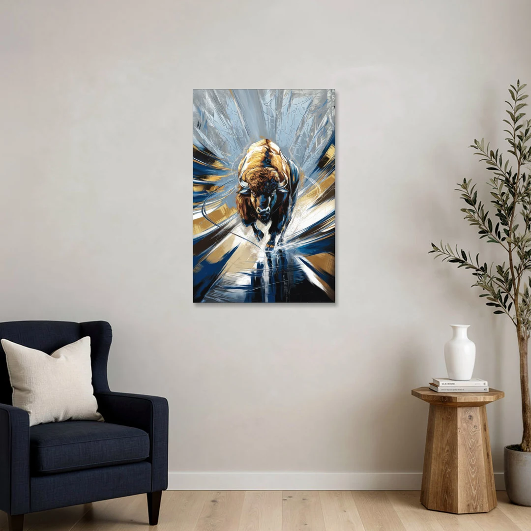Buffalo Sabres Team Spirit - Canvas Wall Art - Sofa - 24x36