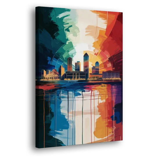 Buffalo Skyline Panorama - Canvas Wall Art - Side
